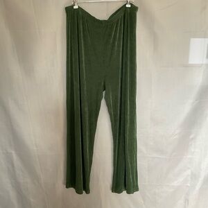 Vintage Kim & Co. Slinky Stretchy Fine Rib Wide Leg Pants